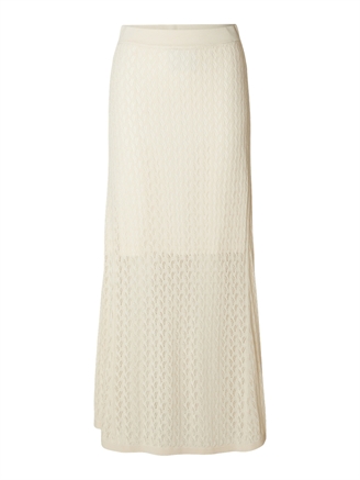 Selected Femme SlfAgny HW Long Knit Skirt Birch